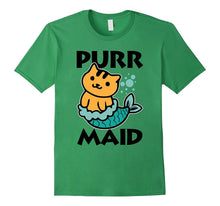Funny Cat Shirt Tabby Purr Maid Mermaid Tail Tee T Shirt