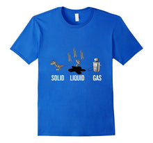 Dinosaur Solid Liquid Gas T-Shirt for Funny Back to School