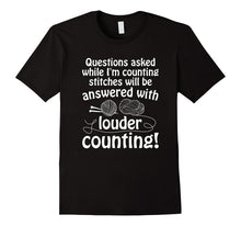 Funny Knitting T-Shirt Humorous Saying I'm Counting Stitches