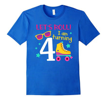 Let's Roll I'm Turning 4 T-Shirt Roller Skating Birthday