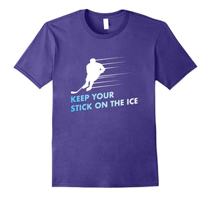 "Keep Your Stick on the Ice" Graphic Ice Hockey T-Shirt