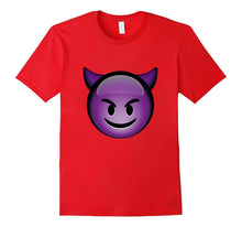 Devil Smily Face Emoji T-Shirt Emoticon Funny Tshirt.