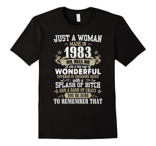 Just a Women Made in 1983, Birthday T-Shirt
