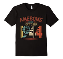 Awesome Since October 1944 Funny T-Shirt 73rd Birthday Tee