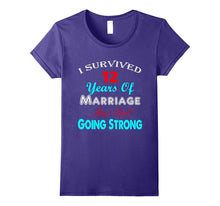 12th Wedding Anniversary Tshirt Marriage Husband Wife Couple