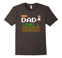 Mens Dad Level 1 T Shirt. New Dad Gifts Funny Gaming Retro Style