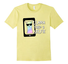 Llama Take a Selfie T-Shirt Funny Animal Tee Kids Women Men