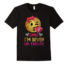 Girls 7th Birthday Emoji Gift - OMG! I'm Seven and Fabulous