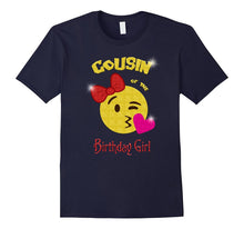 Cousin of the Birthday Girl Emoji Birthday Party Tee Shirt