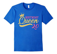 Cute Birthday Queen 20th Birthday T-Shirts Gold Tiara Crown