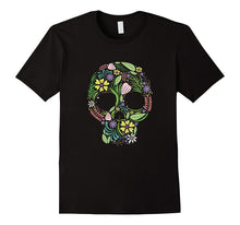 Colorful Flower Skull Bohemian Folk Style Gift T-Shirt