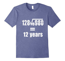 12th Wedding Anniversary T-Shirt Math Equation Gift Shirt