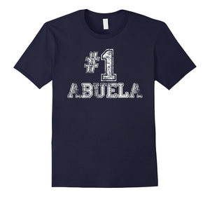 #1 Abuela T Shirt - Number One Grandmother Mother Gift Tee