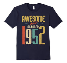 Awesome Since October 1952 T-Shirt Funny 65th Birthday Tee
