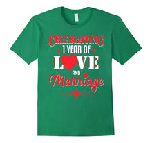 1st Wedding Anniversary Gift. Meaning T-Shirt for Couple.