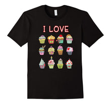I Love Cupcakes Fun T Shirt Dark