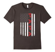 American Red PAPA Flag T-Shirt Father's Day Gift