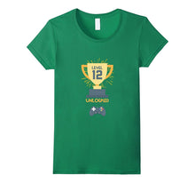12th Birthday Shirt Gift 12 Year Old Level Up Gamer Tshirt