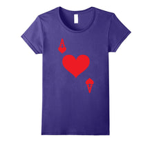 Ace of Hearts Playing Card Halloween Costume T-Shirt (Dark)