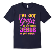 FUNNY GLITTER IN MY VEINS JESUS IN MY HEART T-Shirt Gift