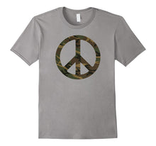 Camo Camouflage Peace Sign Army Peace Symbol T-Shirt