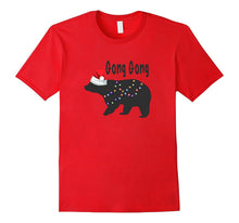 Gong Gong Bear Christmas PJ Shirt Matching Santa Hat Light