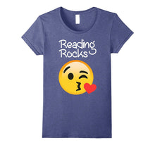 Reading Rocks Fun Teacher Reader Emoji HEARTS Love T Shirts