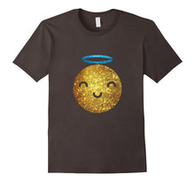Emoji Shirt - Glitter Angel Face With Halo Emoji T Shirt