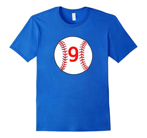 "#9 Birthday Baseball" Birthday T Shirt