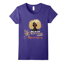 Black Queens Are Born in November Tshirt