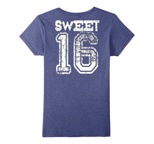 16th Birthday Shirt Gift Sweet Sixteen 16 Varsity Cracked