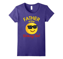 Proud Father of the Birthday Girl T-Shirt Glasses Emoji