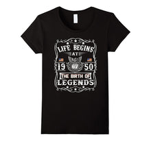 Life Begin at 67th T-Shirt Born in 1950 Birthday Gift Tee