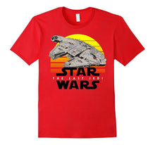 Star Wars Last Jedi Millennium Falcon Retro Logo T-Shirt