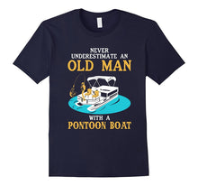 Men's Never Underestimate an Old Man With a Pontoon Boat T-Shirt