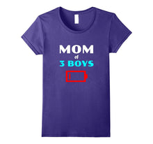 Mom of Three Boys Funny T-Shirt for Mothers With 3 Sons