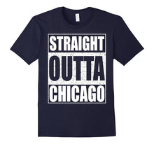 Straight Outta Chicago T-Shirt Funny Illinois Gift Shirt