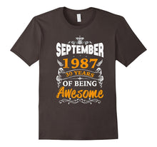 30th Birthday Awesome September 1987 T-Shirt, Birthday Gift