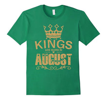 Kings Are Born in August T-Shirt Birthday Gift Vintage Tee