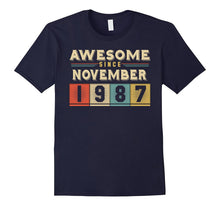Retro Awesome Since November 1987 30th Birthday Gift 30 Born