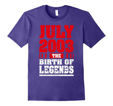 14 Years Old Kid Birthday T Shirt Gift Made in 2003 July Tee
