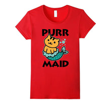 Funny Cat Shirt Tabby Purr Maid Mermaid Tail Tee T Shirt
