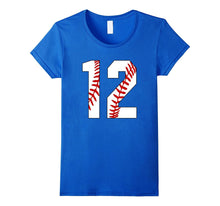 #12 Baseball Laces Baseball Mom Jersey Love Baseball T-Shirt