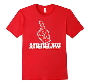 #1 Son-In-Law T Shirt - Number One Foam Finger Gift Tee