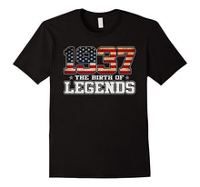Birthday Gift for 80 Years Old 1937 T Shirt American Flag