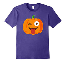 Pumpkin Halloween Emoji Costume T-Shirt Happy Smile Tongue