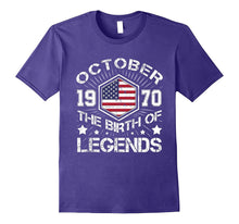 October 1970 the Birth of Legends , 47 Years Old T-Shirt