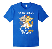 18th Wedding Anniversary T-Shirt 18 Years Purr-Ever Cat Gift