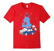 4th Birthday Cute Police Kids T-Shirt Police Car Children