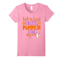 Halloween Pregnancy Shirt Kick or Treat Due May 2018
